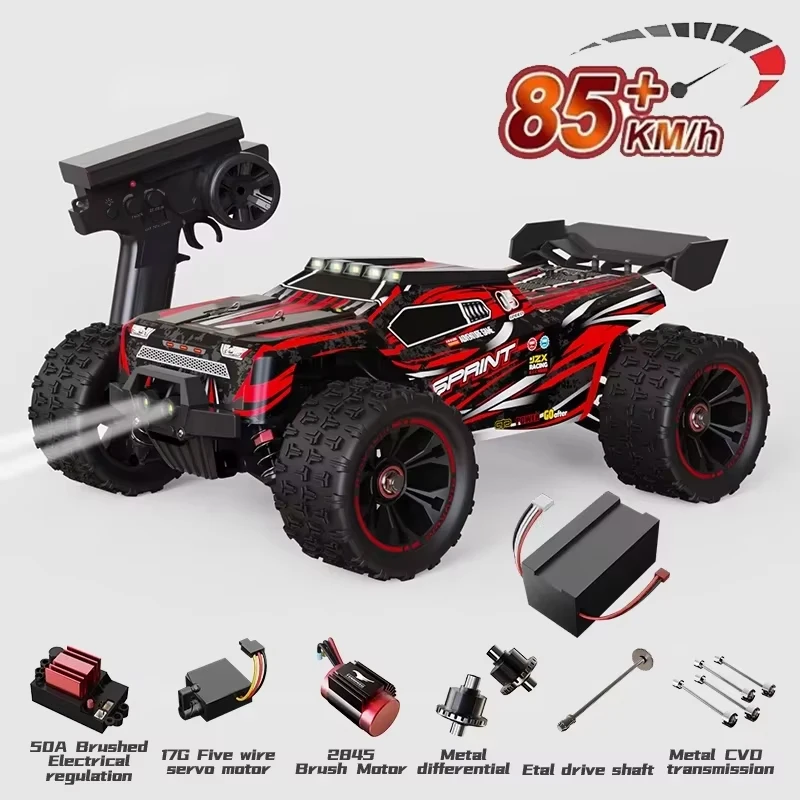 1:16 Four-wheel Drive High-speed Monster Off-road Remote Control Car, 85KM/H Super Brushless Motor, A Toy Car Gift for Boys
1:16 Four-wheel Drive High-speed Monster Off-road Remote Control Car, 85KM/H Super Brushless Motor, A Toy Car Gift for Boys