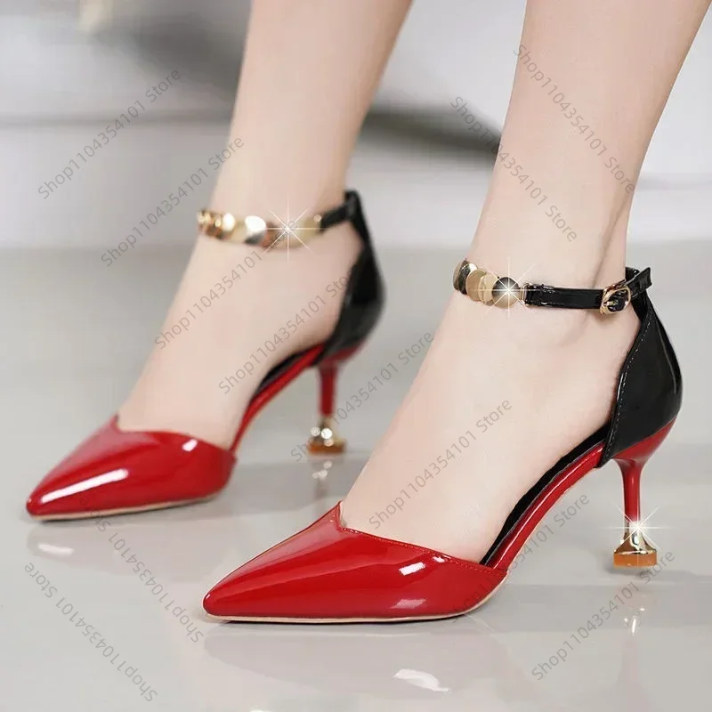 2025 Zapatos De Mujer Women Fashion Sweet Pointed Toe Buckles Strap Stiletto Heels Lady Cool Red Party Heel Shoes White Heels
2025 Zapatos De Mujer Women Fashion Sweet Pointed Toe Buckles Strap Stiletto Heels Lady Cool Red Party Heel Shoes White Heels