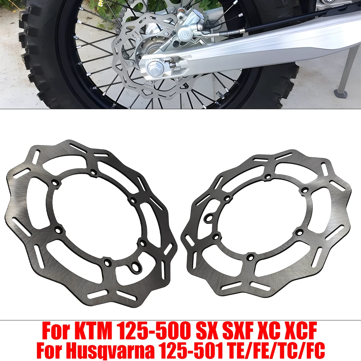 High quality Motocross Front Rear Brake Disc Rotor 260/220MM Replacement Set For KTM SX SXF EXC EXCF XC XCF XCW
High quality Motocross Front Rear Brake Disc Rotor 260/220MM Replacement Set For KTM SX SXF EXC EXCF XC XCF XCW