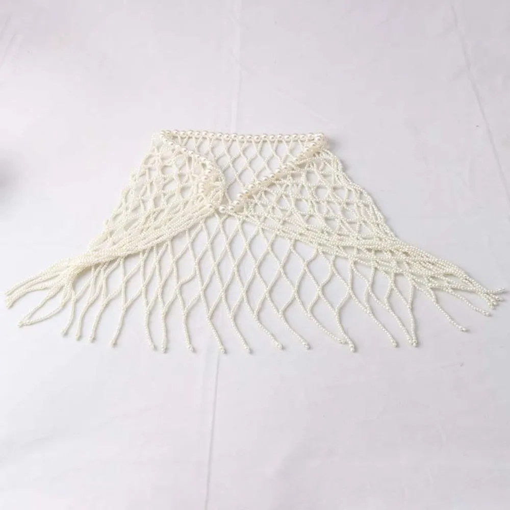 Mesh Skirtbelt Elegant Pearl Waist Chain Handmade Hollow Out Pearls Tassel Shawl Layered Vintage Beaded Belt Wedding Guest
Mesh Skirtbelt Elegant Pearl Waist Chain Handmade Hollow Out Pearls Tassel Shawl Layered Vintage Beaded Belt Wedding Guest
