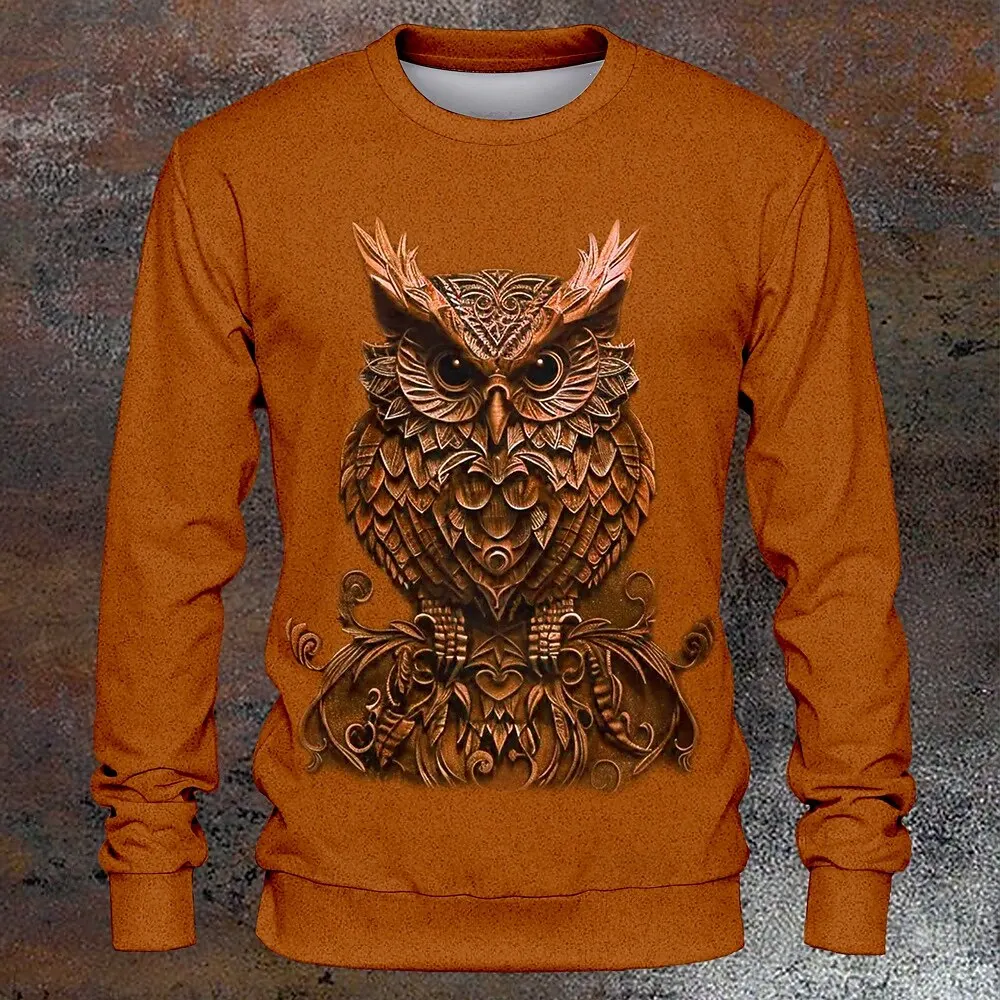 Men's Animal Owl Graphic Round Neck Sweatshirt Retro Cool Hip Hop Street Stylish Pullover Loose Daily Casual Long Sleeve Clothes
Men's Animal Owl Graphic Round Neck Sweatshirt Retro Cool Hip Hop Street Stylish Pullover Loose Daily Casual Long Sleeve Clothes