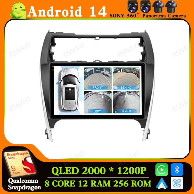 Android 14 Car Radio For Toyota Camry 7 50 55 2012-2017 Stereo Head Unit Wireless Carplay Auto Navigation Viedo Player DSP GPS
Android 14 Car Radio For Toyota Camry 7 50 55 2012-2017 Stereo Head Unit Wireless Carplay Auto Navigation Viedo Player DSP GPS