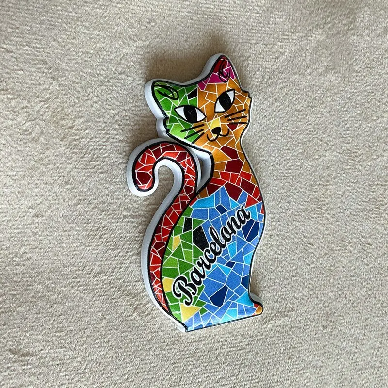 Colorful Barcelona Mosaic Cat 3D Resin Fridge Magnet - Strong Decorative Magnets for Fridge, Home & Kitchen Decor
Colorful Barcelona Mosaic Cat 3D Resin Fridge Magnet - Strong Decorative Magnets for Fridge, Home & Kitchen Decor