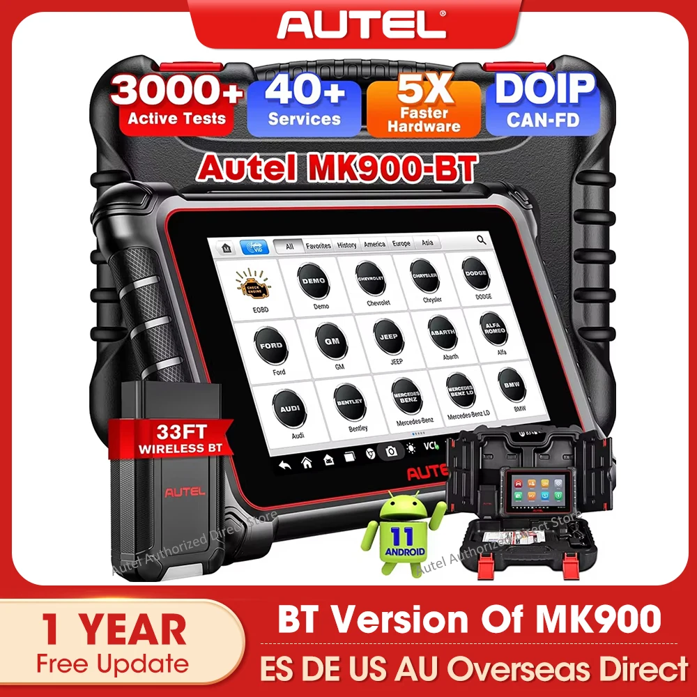 Autel MaxiCOM MK900BT MK900 BT Автомобильные диагностические инструменты Двунаправленный сканер Считыватель кодов CANFD/DoIP Обновлен MK808S MK808BT Pro
Autel MaxiCOM MK900BT MK900 BT Автомобильные диагностические инструменты Двунаправленный сканер Считыватель кодов CANFD/DoIP Обновлен MK808S MK808BT Pro