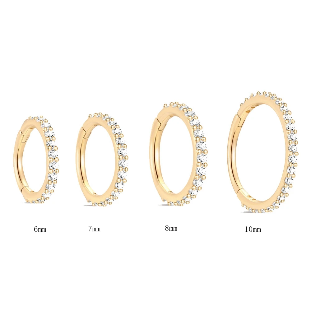 AIDE 1piece Real 14K Solid Gold Jewelry Earring For Women 6/7/810mm Zircon Handmake Hoop Ear Bone Puncture Body Jewelry Gift
AIDE 1piece Real 14K Solid Gold Jewelry Earring For Women 6/7/810mm Zircon Handmake Hoop Ear Bone Puncture Body Jewelry Gift