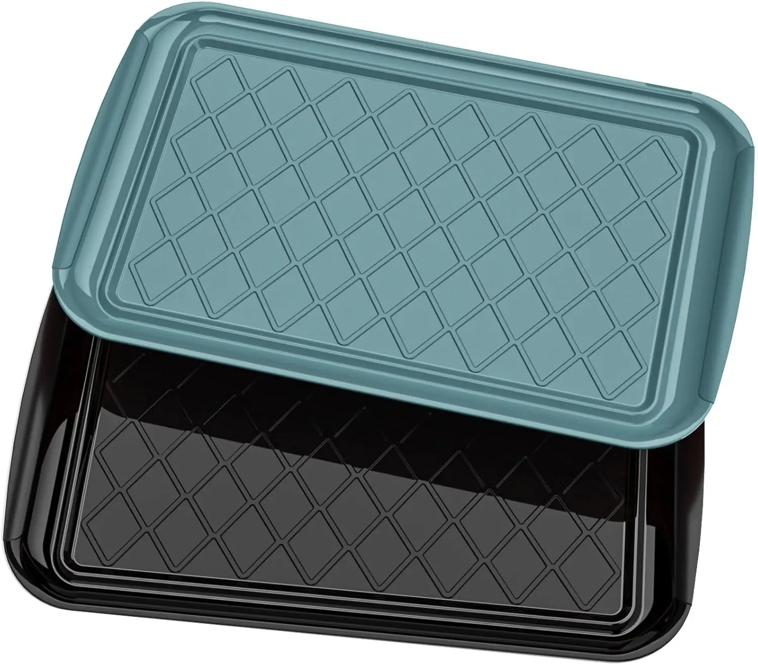 Grilling Prep & Serve Trays Set of 2, Large Plastic Serving Platters for Raw & Cooked Food, Dishwasher Safe, Stackable BBQ Party Supplies
Grilling Prep & Serve Trays Set of 2, Large Plastic Serving Platters for Raw & Cooked Food, Dishwasher Safe, Stackable BBQ Party Supplies