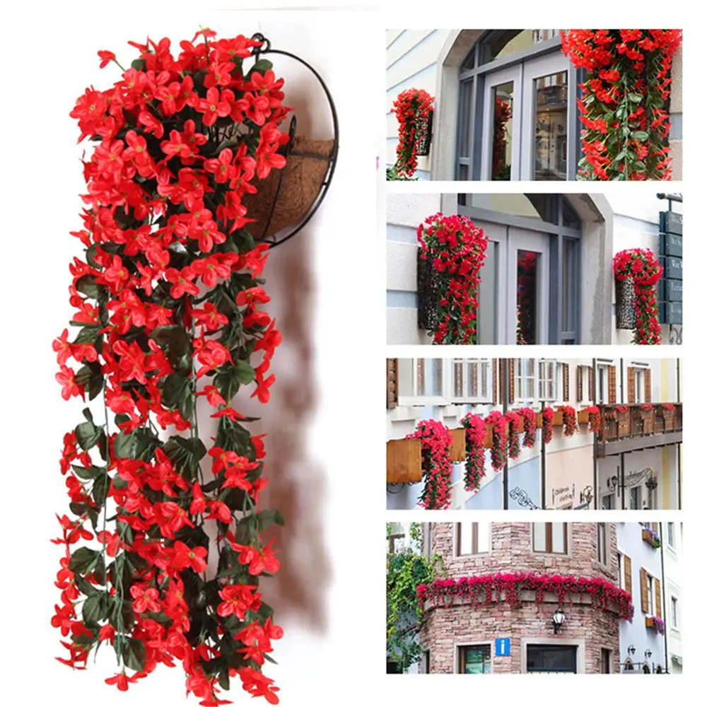 Home Decor Vine Simulation Rattan Garden Silk Violet Artificial Flower Wall Hanging Plant
Home Decor Vine Simulation Rattan Garden Silk Violet Artificial Flower Wall Hanging Plant