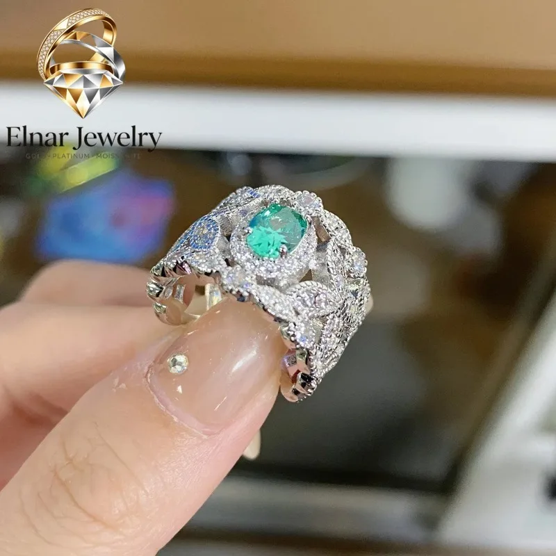 Elnar Jewelry Luxury Solid Platinum PT950 Women's Lace Diamond Ring 1 karat Mesh Moissanite Diamond Ring
Elnar Jewelry Luxury Solid Platinum PT950 Women's Lace Diamond Ring 1 karat Mesh Moissanite Diamond Ring