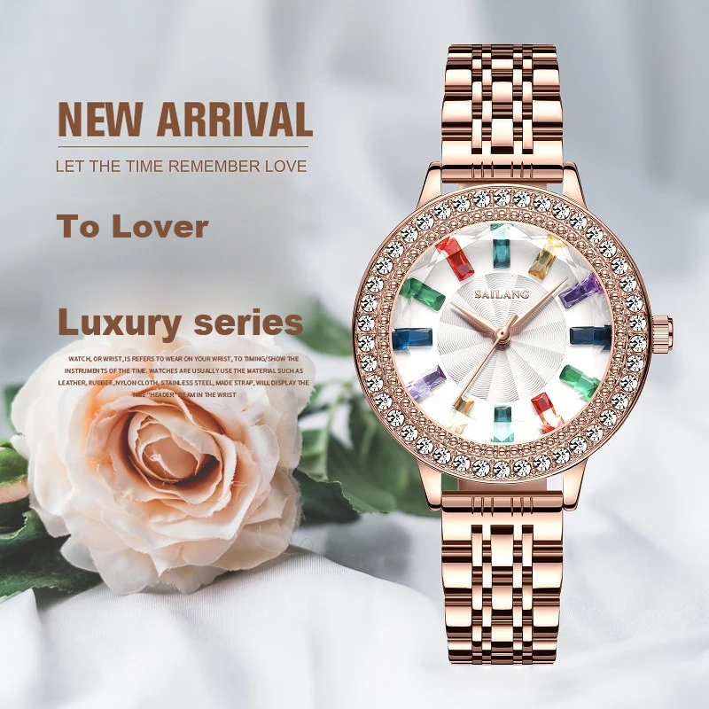 Watch Women's Ling-shaped Cut Glass Women's Watch Simple Fashion Gift Rose Gold Diamond Quartz Watch
Watch Women's Ling-shaped Cut Glass Women's Watch Simple Fashion Gift Rose Gold Diamond Quartz Watch