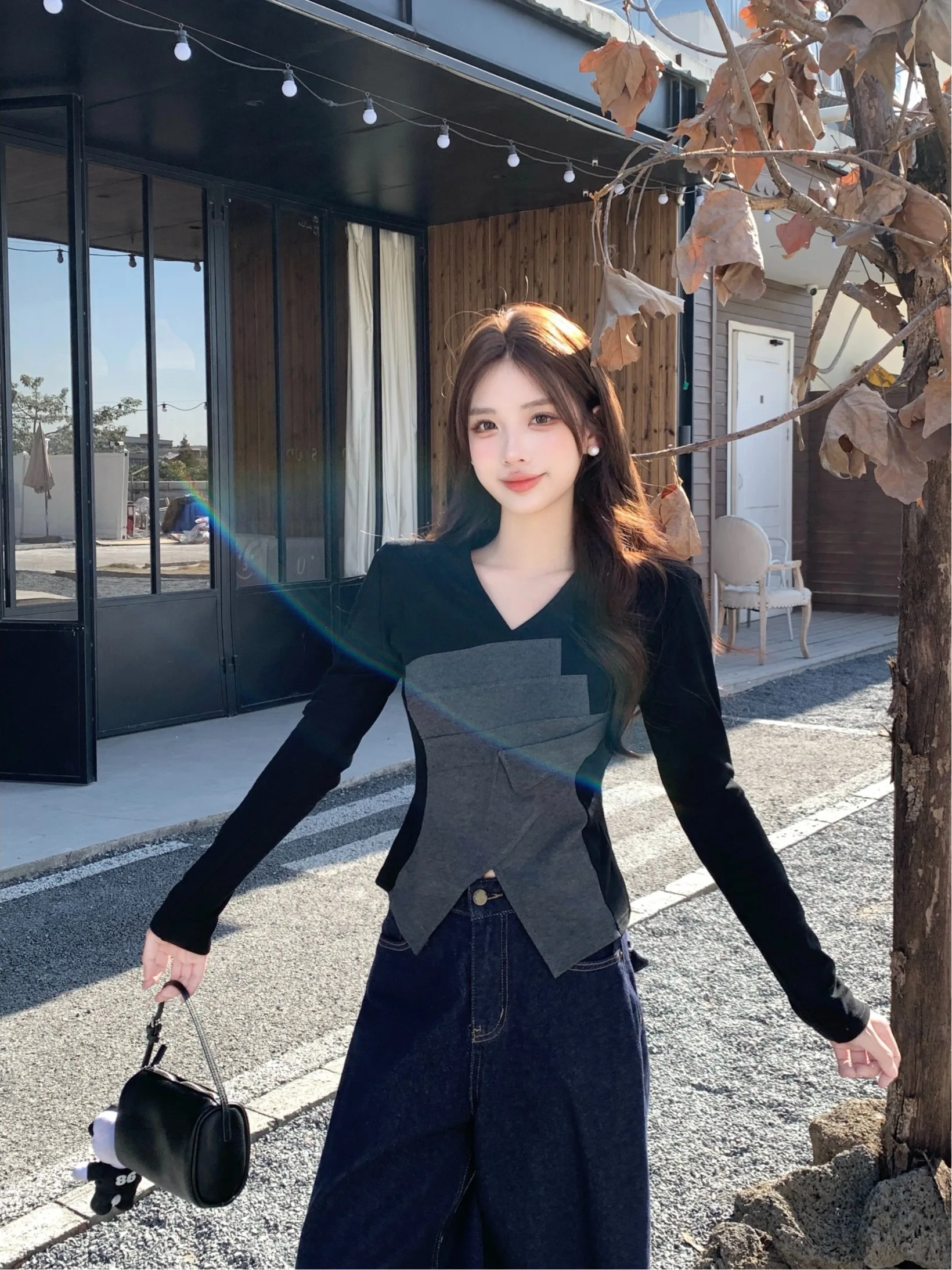 plus Size Women's Long Sleeve T-Shirt V-Neck Slim Fit Base Layer Top Color Block Design Commute Style Autumn Winter New Arrival
plus Size Women's Long Sleeve T-Shirt V-Neck Slim Fit Base Layer Top Color Block Design Commute Style Autumn Winter New Arrival