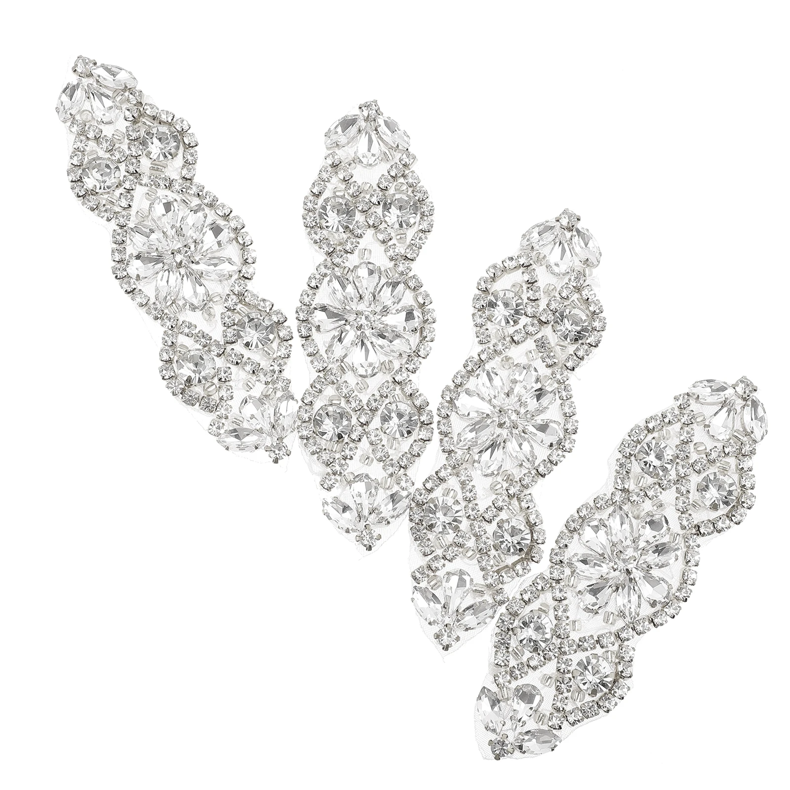 4pcs Rhinestone Applique Shining Patches Bridal Sash Sparkling Decor Glitter Belt DIY Girdle Elegant Craft Clothing
4pcs Rhinestone Applique Shining Patches Bridal Sash Sparkling Decor Glitter Belt DIY Girdle Elegant Craft Clothing