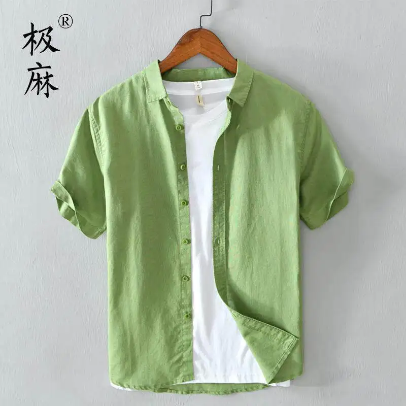 Basic Loose Short Sleeve Cotton Linen Shirt Men's Japanese Style Summer Youth Artistic Linen Blouse Citywalk Neck Design
Basic Loose Short Sleeve Cotton Linen Shirt Men's Japanese Style Summer Youth Artistic Linen Blouse Citywalk Neck Design