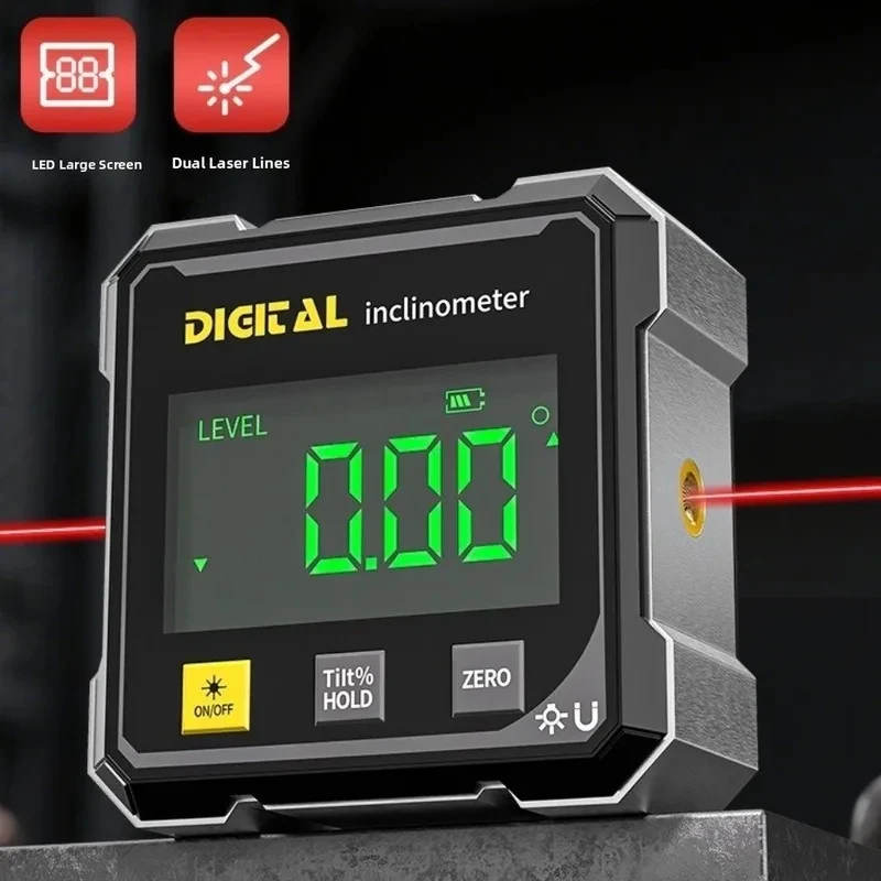 Four Sided Display Angle Gauge Magnetic Suction Digital Display Angle Gauge Accurate 360 Degree Level Protractor Inclinometer
Four Sided Display Angle Gauge Magnetic Suction Digital Display Angle Gauge Accurate 360 Degree Level Protractor Inclinometer