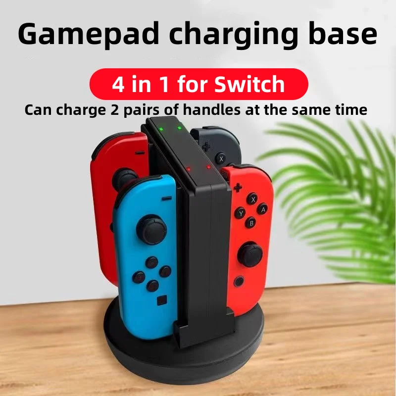 4 in 1 Game Controller Charging Dock for Switch, 4-Port Charger Station with LED Indicator for Joypad
4 in 1 Game Controller Charging Dock for Switch, 4-Port Charger Station with LED Indicator for Joypad