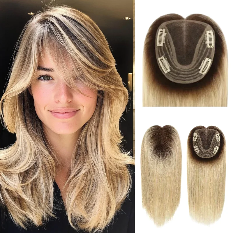 Handmade Human Hair Frontal Lace Topper Wig 4x4.5 Base 12 Inch 4 Clips In Stock 48H Delivery #1B #2 #4 #613 #10/6 #613/BC Durabl
Handmade Human Hair Frontal Lace Topper Wig 4x4.5 Base 12 Inch 4 Clips In Stock 48H Delivery #1B #2 #4 #613 #10/6 #613/BC Durabl