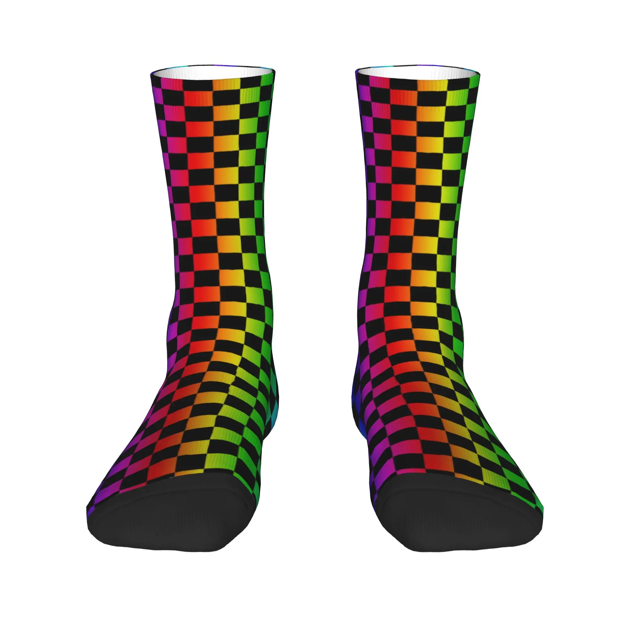 Rainbow Checkers Checkerboard Dress Socks Mens Womens Warm Breathbale Warm Crew Socks
Rainbow Checkers Checkerboard Dress Socks Mens Womens Warm Breathbale Warm Crew Socks