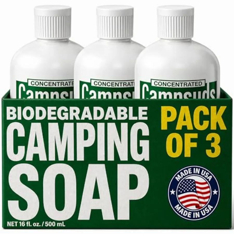 Sierra Dawn Biodegradable Camping Soap - All-Purpose Camp Dish Soap Shampoo Body Wash - Wilderness Wash for Backpacking and Tra
Sierra Dawn Biodegradable Camping Soap - All-Purpose Camp Dish Soap Shampoo Body Wash - Wilderness Wash for Backpacking and Tra