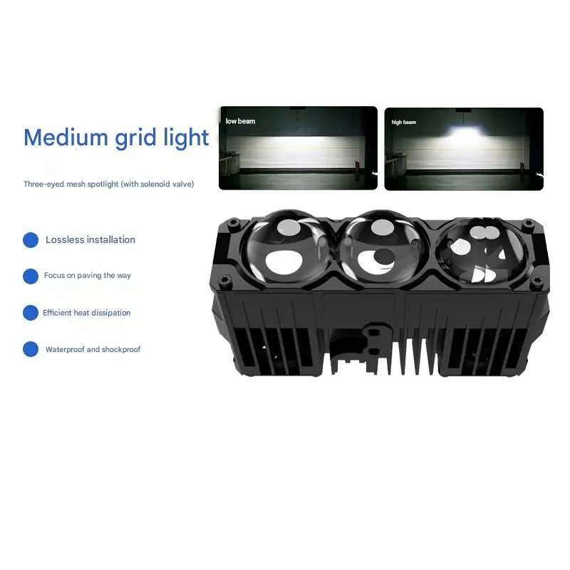 Triple Eye Grille Spotlight Car Upgrade LED Laser Headlight Front Lamp Grille Light High Bright Driving Light Moto Accesorios
Triple Eye Grille Spotlight Car Upgrade LED Laser Headlight Front Lamp Grille Light High Bright Driving Light Moto Accesorios
