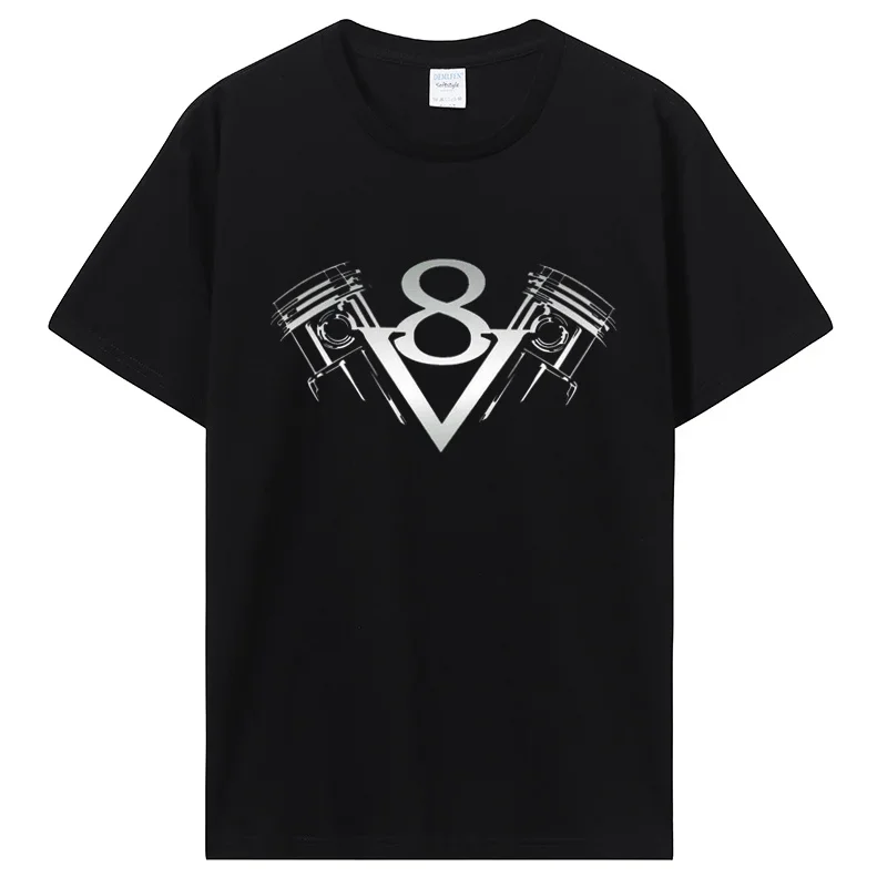 v8 engine racing print T-shirt, men's summer casual fashion T-shirt 100% cotton top short sleeve
v8 engine racing print T-shirt, men's summer casual fashion T-shirt 100% cotton top short sleeve