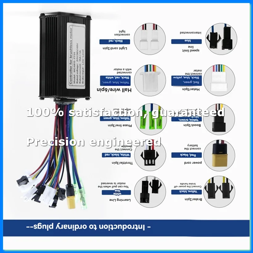 Ebike 3 Mode 24V 36V 48V 15A Controller 6 Tubes for 250W-350W Motor Electric Scooter Parts Ebike Controller-ABAM
Ebike 3 Mode 24V 36V 48V 15A Controller 6 Tubes for 250W-350W Motor Electric Scooter Parts Ebike Controller-ABAM