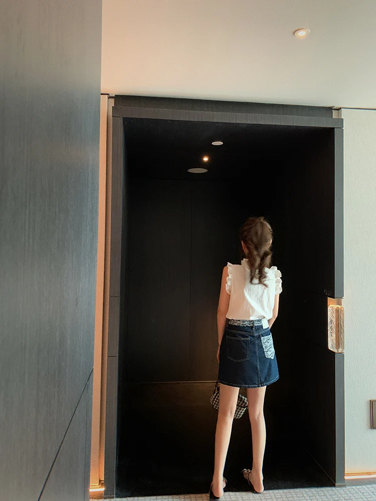 Bigyu Design Sensation Small Fraance Sle Denim Skirt Women's High Waist Color Blo Summer New Faion ort Skirt
Bigyu Design Sensation Small Fraance Sle Denim Skirt Women's High Waist Color Blo Summer New Faion ort Skirt