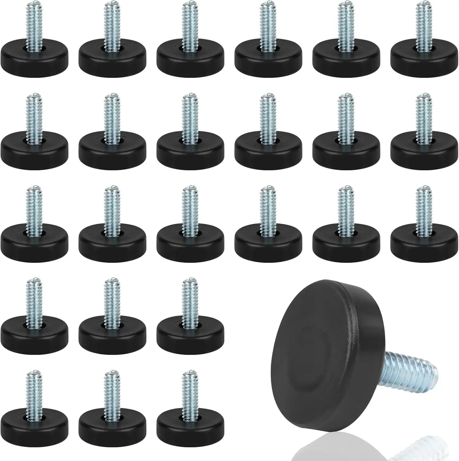 24 PCS 1/4" Thread Furniture Feet Levelers, Adjustable Screw in Leveling Feet for Tables, Chairs, Cabinets
24 PCS 1/4" Thread Furniture Feet Levelers, Adjustable Screw in Leveling Feet for Tables, Chairs, Cabinets