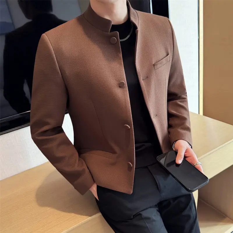 Мужской приталенный воротник-стойка Jaet ort Sle из полиэфирного волокна против морщин, модная городская молодежная осенняя сезонная застежка на пуговицы
Мужской приталенный воротник-стойка Jaet ort Sle из полиэфирного волокна против морщин, модная городская молодежная осенняя сезонная застежка на пуговицы