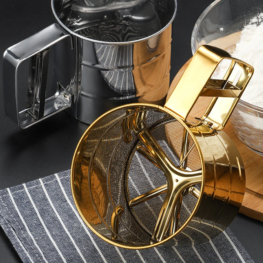 Hand Held Stainless Steel Flour Sieve Sifter for Baking Powder Sugar Aluminum Cocoa Handheld Easy Clean Metal Strainer
Hand Held Stainless Steel Flour Sieve Sifter for Baking Powder Sugar Aluminum Cocoa Handheld Easy Clean Metal Strainer