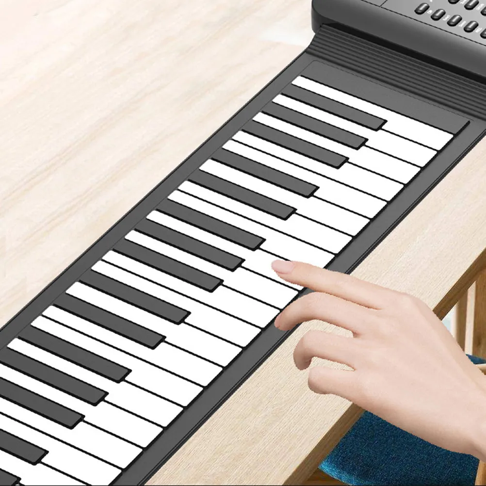 61-Keys Hand Roll Electronic Piano Portable Foldable Lightweight Keyboard Suitable for Beginners Adults
61-Keys Hand Roll Electronic Piano Portable Foldable Lightweight Keyboard Suitable for Beginners Adults