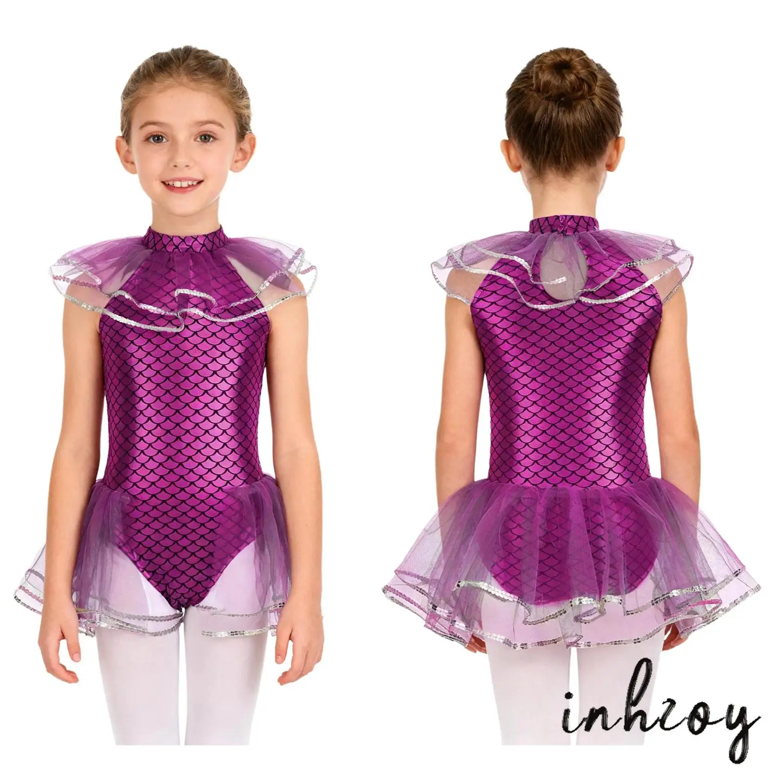 Kids Girls Sleeveless Mermaid Fish Scales Print Bodysuit with Arm Sleeves Set for Halloween Carnival Mermaid Princess Roleplay
Kids Girls Sleeveless Mermaid Fish Scales Print Bodysuit with Arm Sleeves Set for Halloween Carnival Mermaid Princess Roleplay