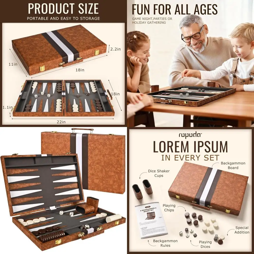 18. Кожаный набор для нарды премиум-класса: классическая стратегическая игра для всех возрастов, портативное путешествие, руководство по советым.
18. Кожаный набор для нарды премиум-класса: классическая стратегическая игра для всех возрастов, портативное путешествие, руководство по советым.