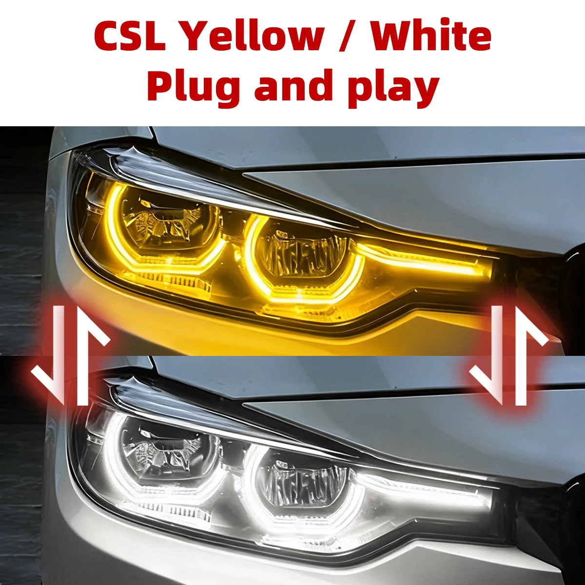 For BMW 3 Series F30 2017-2019 Dual Color DRL CSL Yellow White High Beam Switch Plug and Play Daytime Running Light
For BMW 3 Series F30 2017-2019 Dual Color DRL CSL Yellow White High Beam Switch Plug and Play Daytime Running Light