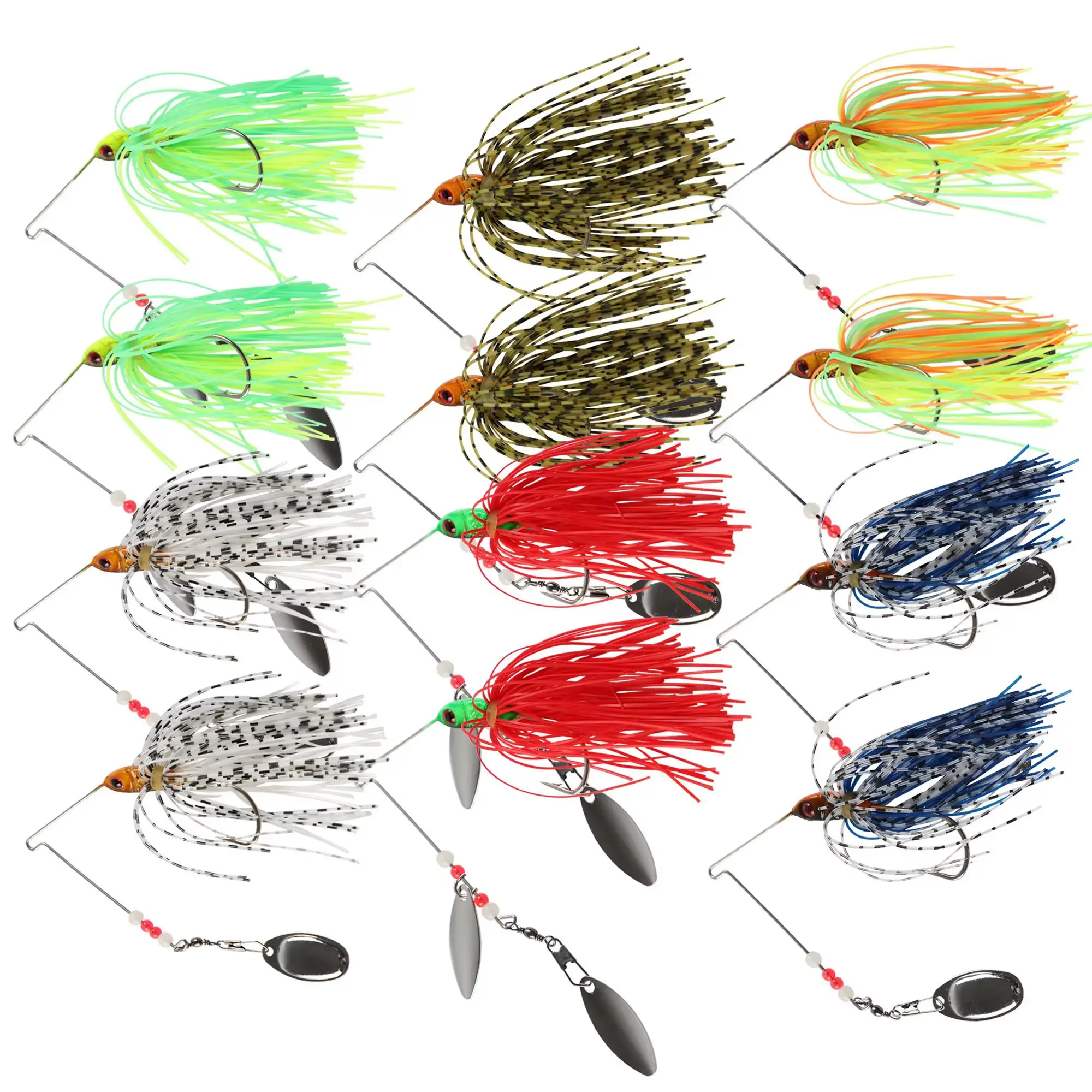 FREE FISHER Buzzbaits,12pcs Bass Spinnerbaits,13g Blade Metal Bait with Rubber Skirt,Artificial Wobbler Jig Lure for Bass Trout
FREE FISHER Buzzbaits,12pcs Bass Spinnerbaits,13g Blade Metal Bait with Rubber Skirt,Artificial Wobbler Jig Lure for Bass Trout