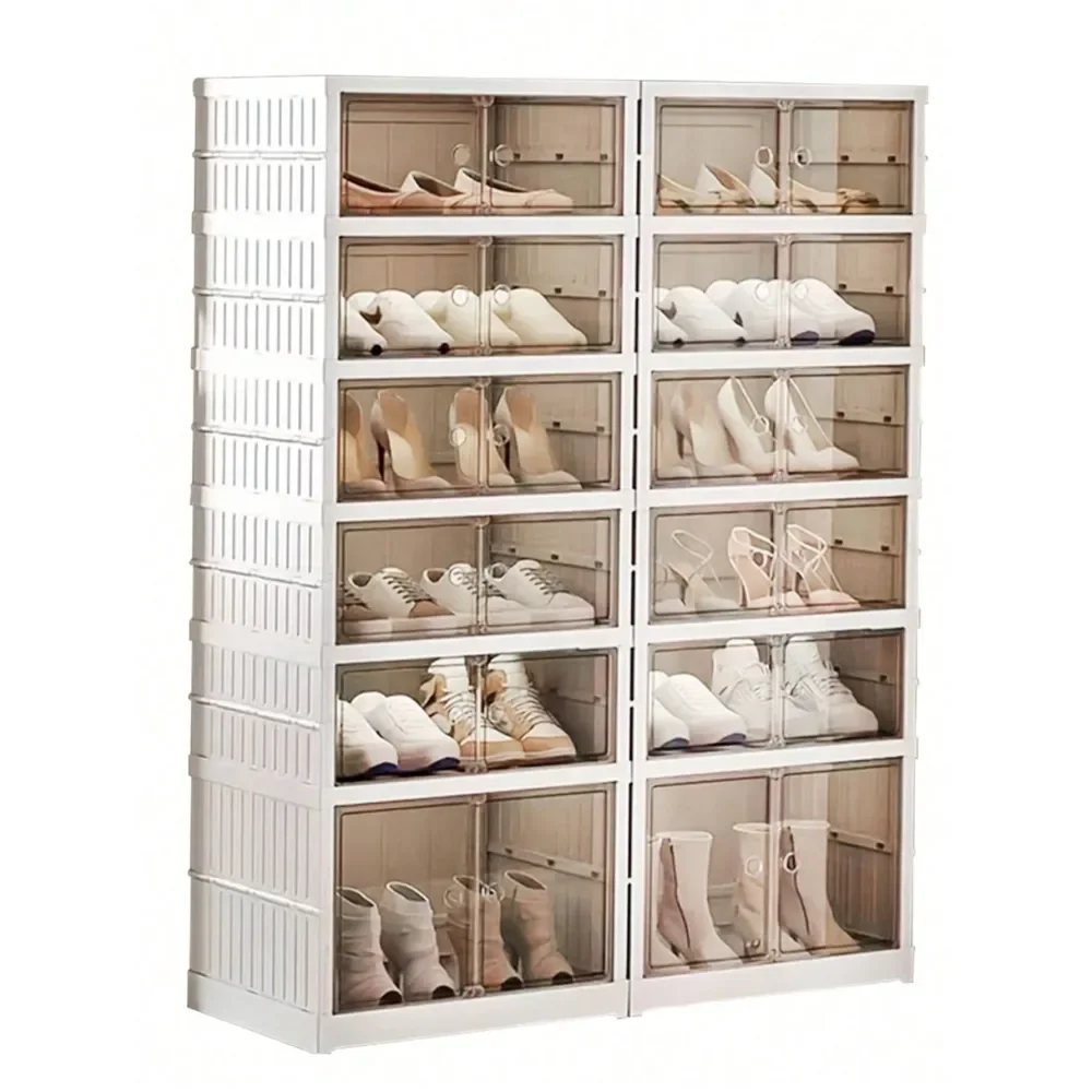 6 9layer Foldable Shoe Rack, Suitable For Wardrobes, Plastic Shoe Racks, Foldable Shoe Storage Boxes, Stackable Transparent Sho
6 9layer Foldable Shoe Rack, Suitable For Wardrobes, Plastic Shoe Racks, Foldable Shoe Storage Boxes, Stackable Transparent Sho