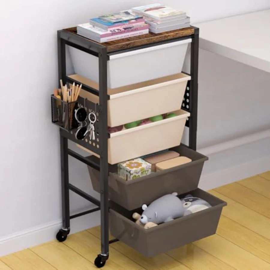 Rolling Cart with Drawers, Rolling Storage Cart with Large Plastic Drawers and Wooden Tabletop, Utility Cart with Pegboards and
Rolling Cart with Drawers, Rolling Storage Cart with Large Plastic Drawers and Wooden Tabletop, Utility Cart with Pegboards and