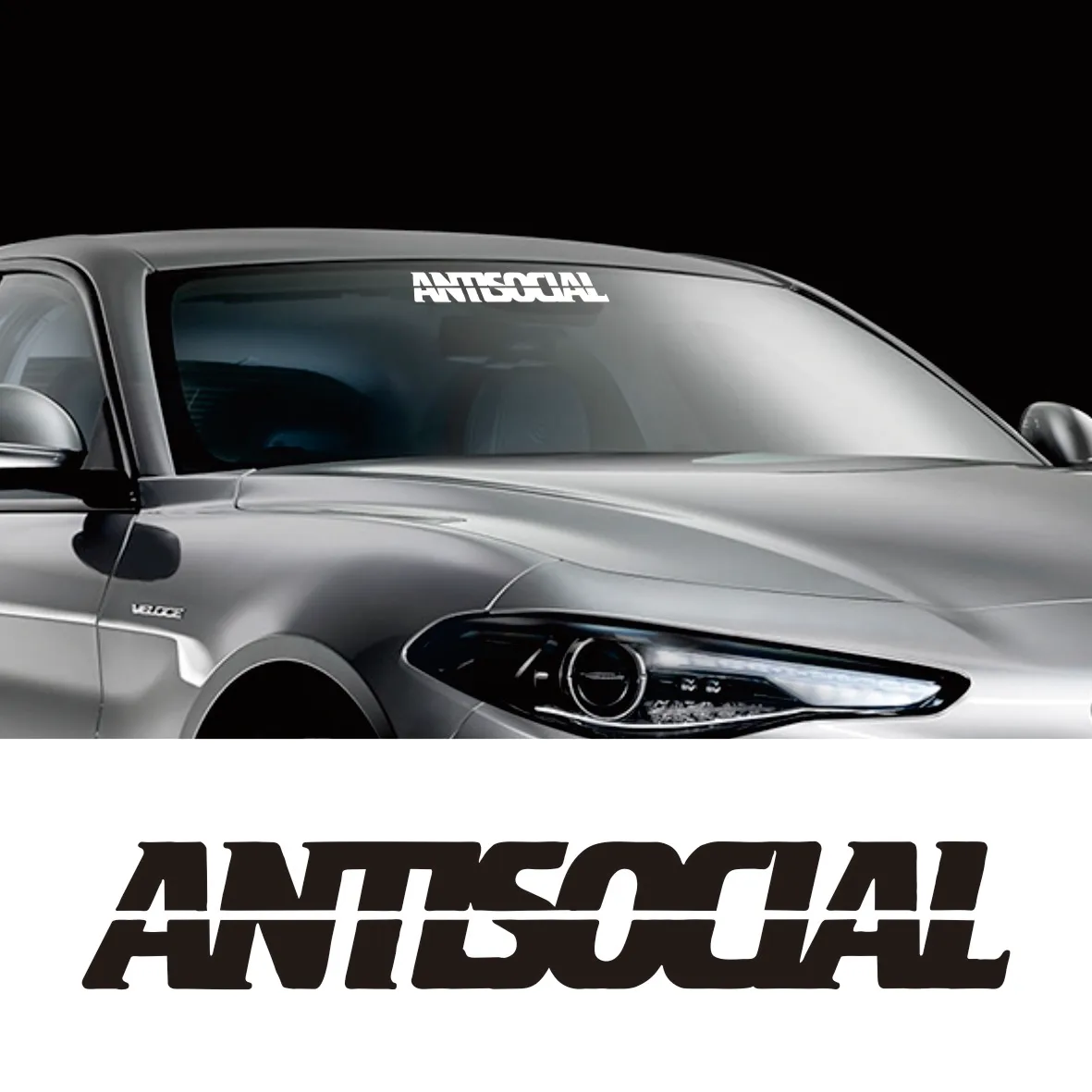ANTSOCIAL Car Stickers Personalized Letters Water proof Vinyl Reflective Windshield Decals For Car Styling Decor Accessories
ANTSOCIAL Car Stickers Personalized Letters Water proof Vinyl Reflective Windshield Decals For Car Styling Decor Accessories