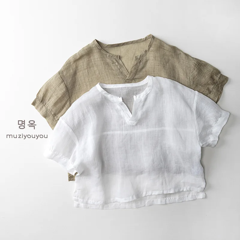 Children's Shirt 2025 Summer New Style Cool and Breathable Thin T-shirt Top for Boys and Girls Japanese and Korean Clothing
Children's Shirt 2025 Summer New Style Cool and Breathable Thin T-shirt Top for Boys and Girls Japanese and Korean Clothing