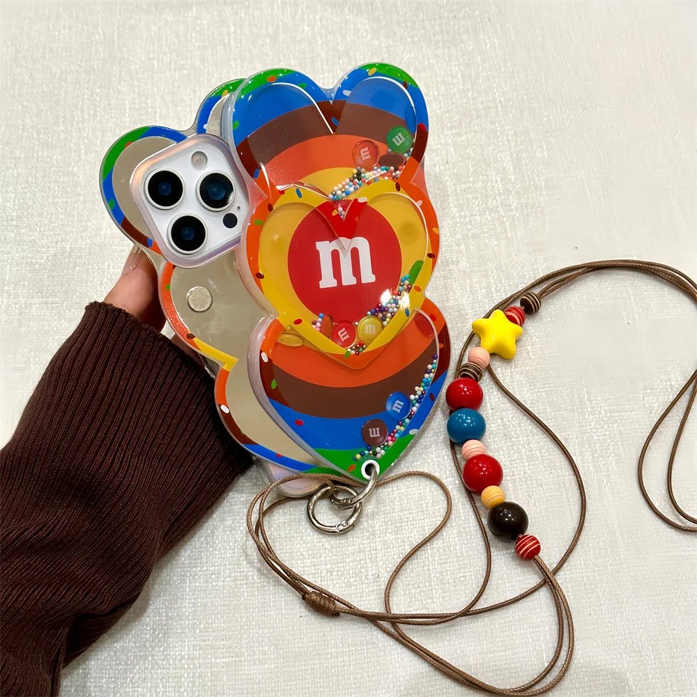 Fashion Rainbow Stripe Chocolate With Fold Mirror Cute Phone Case For iPhone 12 13 14 15 16 Pro 17 Pro Max Cover with Crossbody
Fashion Rainbow Stripe Chocolate With Fold Mirror Cute Phone Case For iPhone 12 13 14 15 16 Pro 17 Pro Max Cover with Crossbody