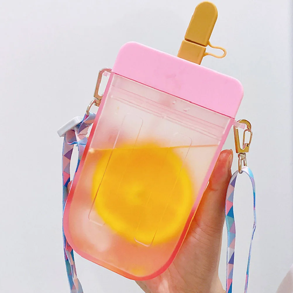 Popsicle Water Bottle Strap Leakproof Ice- Shape Beverage Bottle Portable Outdoor Cold Water Cup for Summer Travel
Popsicle Water Bottle Strap Leakproof Ice- Shape Beverage Bottle Portable Outdoor Cold Water Cup for Summer Travel