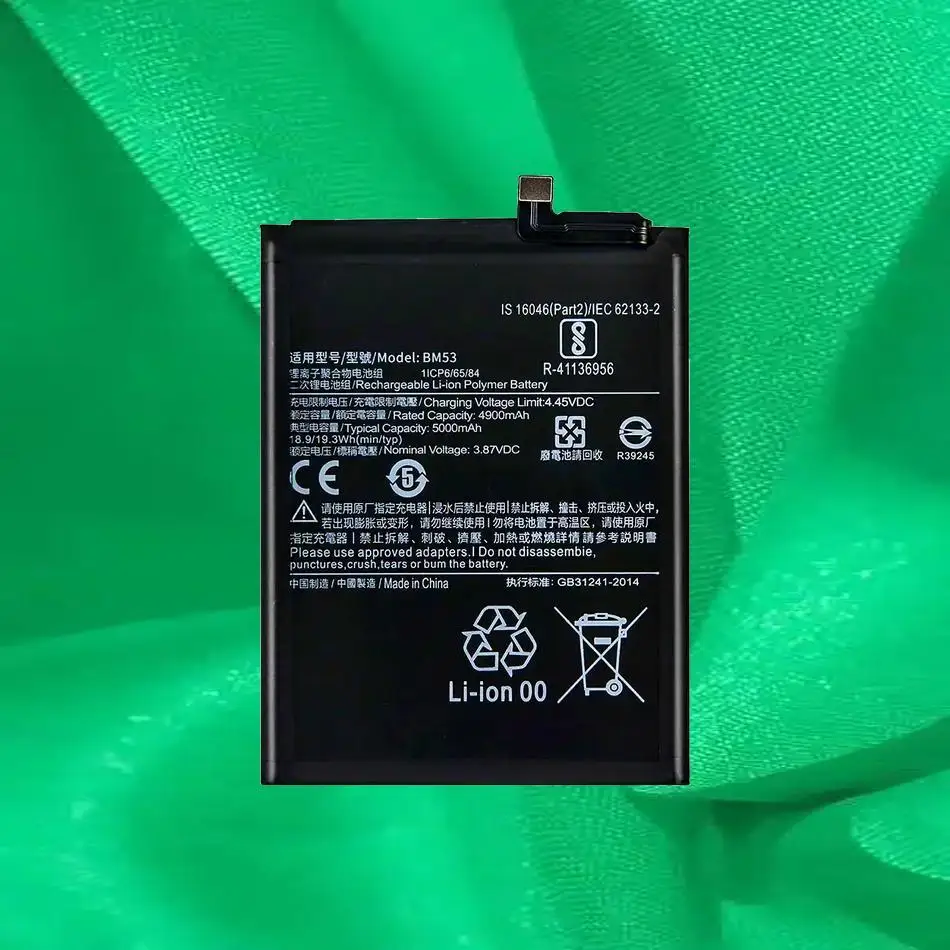 Good Low-Temperature Performance For Xiaomi 10T Pro 5000Mah BM53 Mobile Phone Battery
Good Low-Temperature Performance For Xiaomi 10T Pro 5000Mah BM53 Mobile Phone Battery