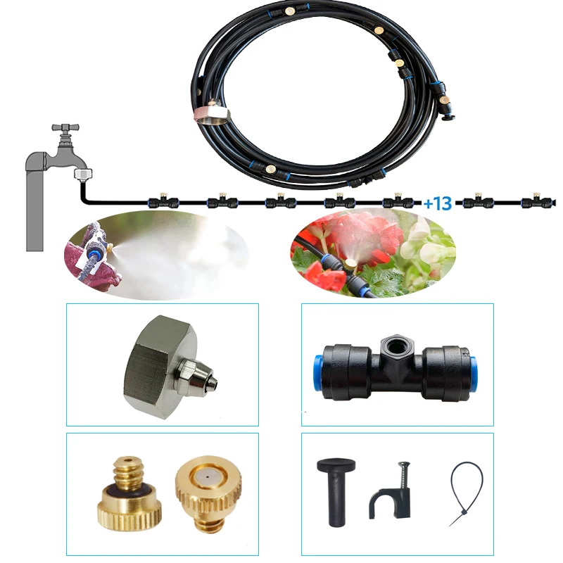 Misting Cooling System For Outdoor Patio 40FT Mister Line 10 Nozzles 3/4" Brass Adapter Garden Trampoline Greenhouse Water Spray
Misting Cooling System For Outdoor Patio 40FT Mister Line 10 Nozzles 3/4" Brass Adapter Garden Trampoline Greenhouse Water Spray