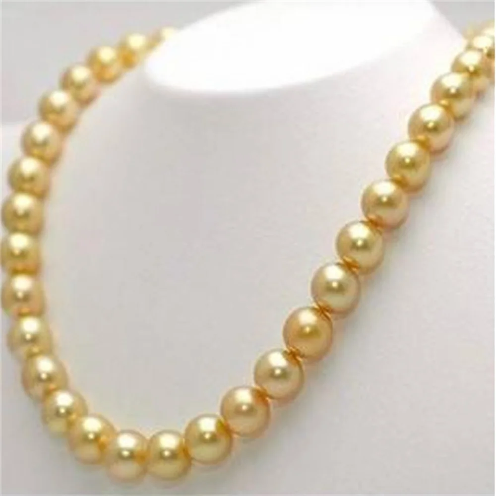 10mm golden south sea shell pearl Gemstones Fashion Jewelry necklace 18"
10mm golden south sea shell pearl Gemstones Fashion Jewelry necklace 18"