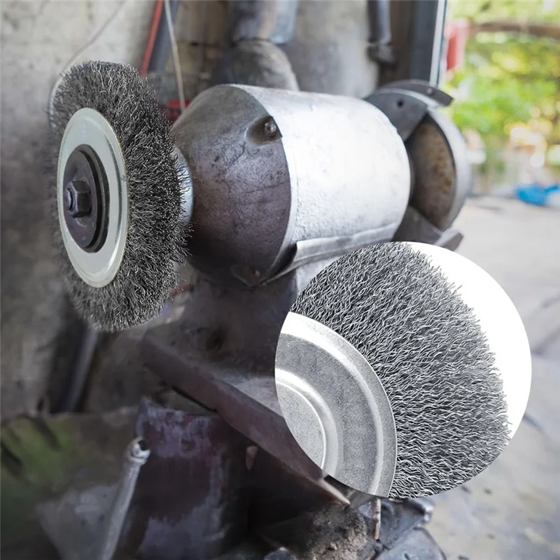 A26F-2Pcs Wire Wheel For Bench Grinder-Wire Brush For Grinder, Efficient Clean Rust From Assorted Car Parts & Engines.
A26F-2Pcs Wire Wheel For Bench Grinder-Wire Brush For Grinder, Efficient Clean Rust From Assorted Car Parts & Engines.