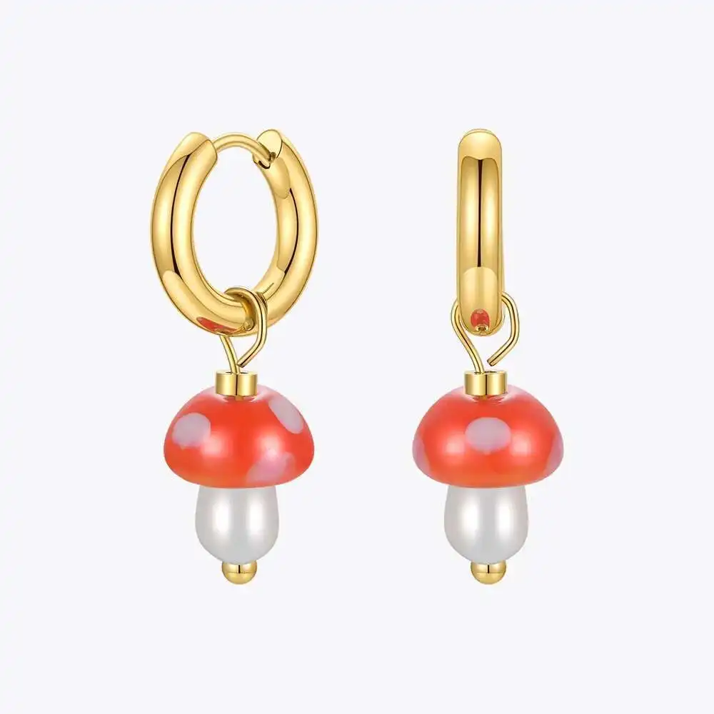 ENFASHION Mushroom Drop Earrings For Women Resin Fashion Jewelry Gold Color Earings Stainless Steel Christmas Kolczyki E211316
ENFASHION Mushroom Drop Earrings For Women Resin Fashion Jewelry Gold Color Earings Stainless Steel Christmas Kolczyki E211316