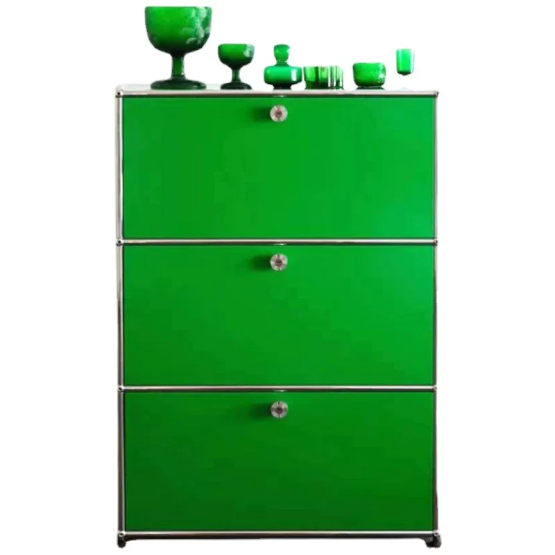 green TV cabinet, simple stainless steel storage bookcase, household combination locker, creative bedside table
green TV cabinet, simple stainless steel storage bookcase, household combination locker, creative bedside table