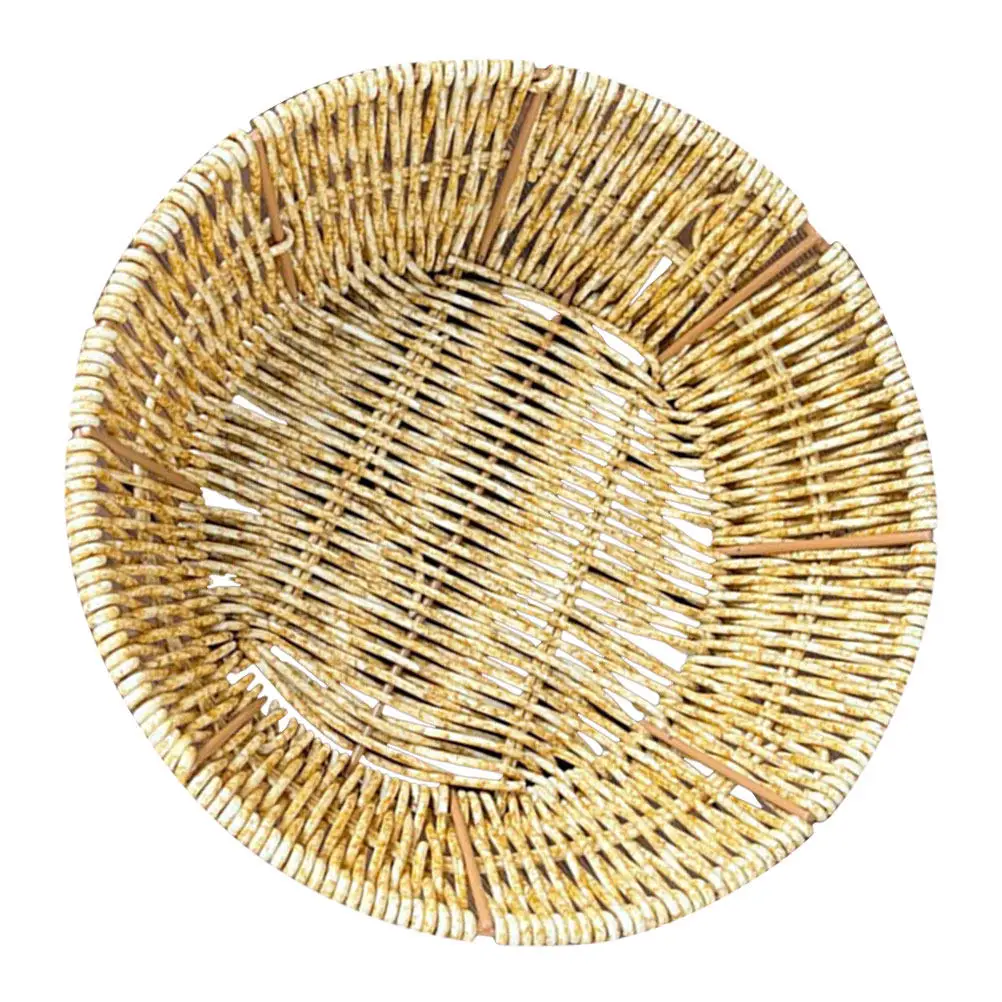 Плетеная корзина для фруктов круглой формы, имитация ротанговой корзины, корзина для хранения на кухне, органайзер для закусок, хлеба, овощей, мелочей
Плетеная корзина для фруктов круглой формы, имитация ротанговой корзины, корзина для хранения на кухне, органайзер для закусок, хлеба, овощей, мелочей