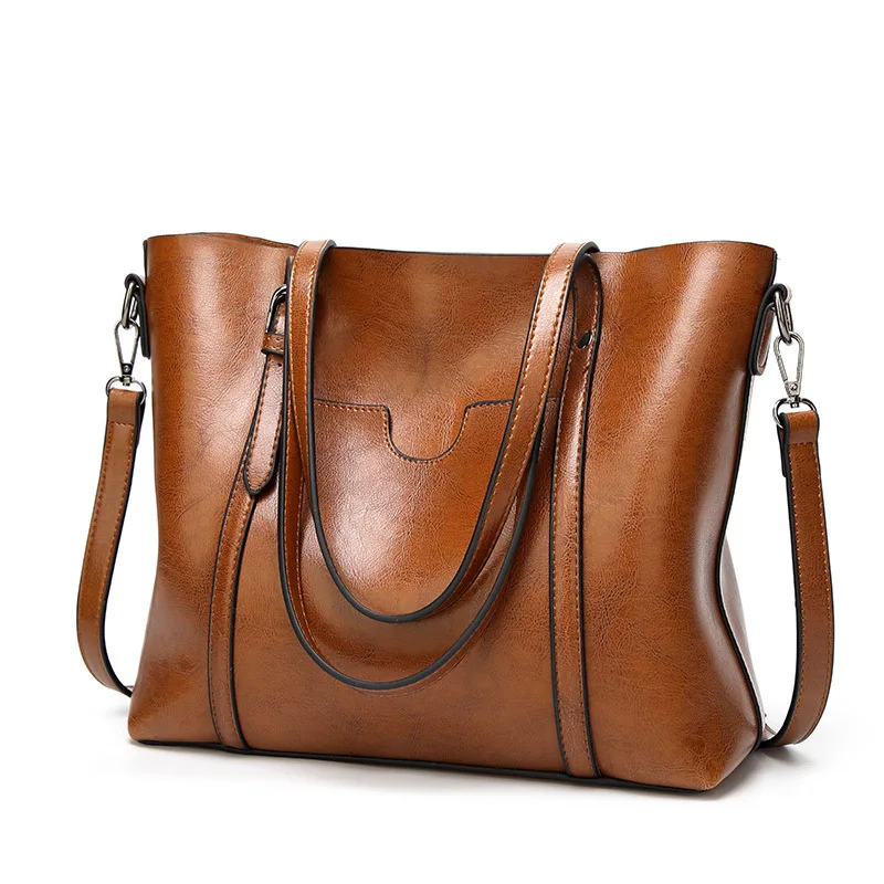 New Designer Retro Oil Wax Leather Women Tote Bag Large Capacity Shoulder Bag Vintage Casual Crossbody Handbag for Work Travel
New Designer Retro Oil Wax Leather Women Tote Bag Large Capacity Shoulder Bag Vintage Casual Crossbody Handbag for Work Travel
