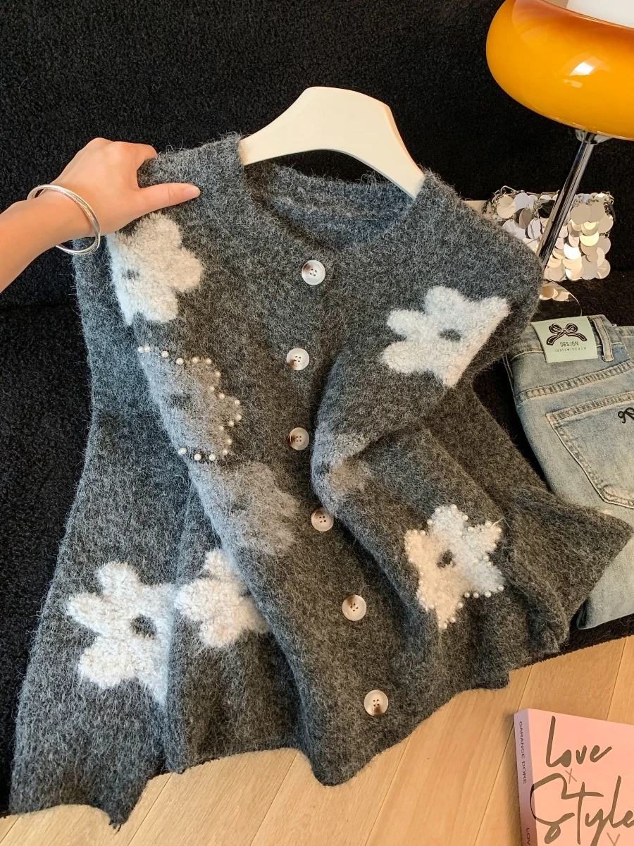 Korean Sle Women's Heavy Embellied Soft Sweater Cardigan Spring Autumn Winter Thiened Knitted Outerwear Faionable Vin...
Korean Sle Women's Heavy Embellied Soft Sweater Cardigan Spring Autumn Winter Thiened Knitted Outerwear Faionable Vin...