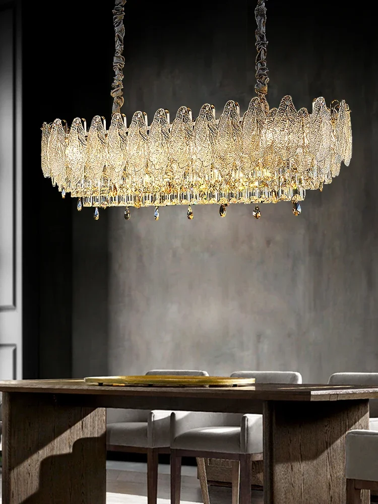 New American Light Luxury Crystal Ceiling Chandelier Light For Dining Table Bedroom Villa Hotel Living Room Hanging Chandeliers
New American Light Luxury Crystal Ceiling Chandelier Light For Dining Table Bedroom Villa Hotel Living Room Hanging Chandeliers