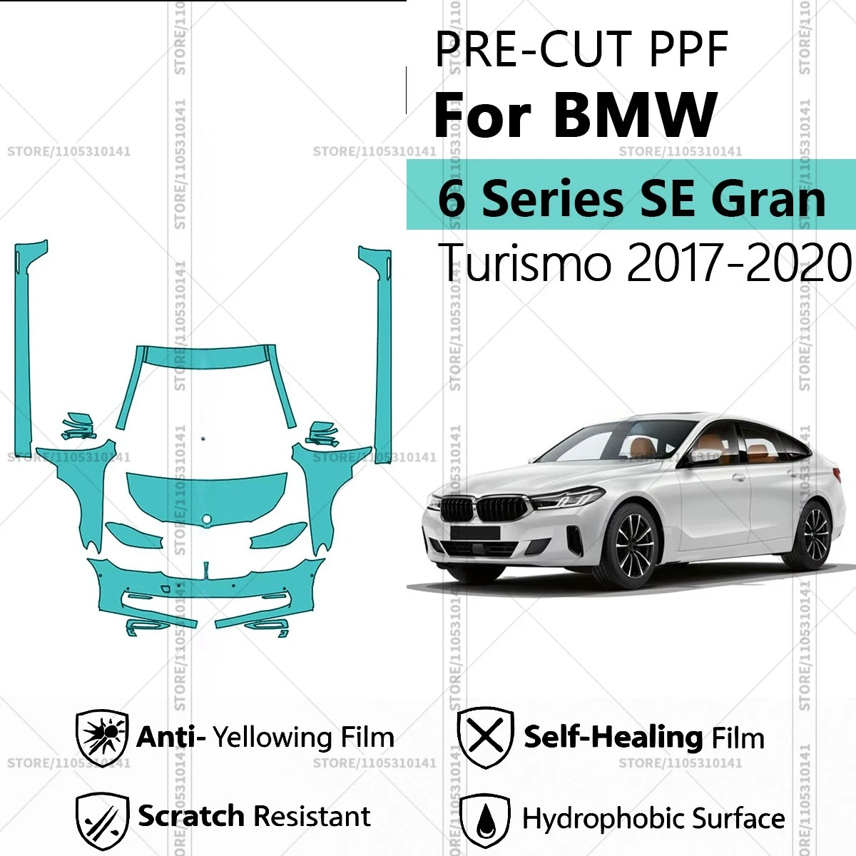 For BMW 6 Series SE Gran Turismo 2017-2020 Pre-Cut Paint Protection Film PPF Transparent Car Film Professional Automotive PPF
For BMW 6 Series SE Gran Turismo 2017-2020 Pre-Cut Paint Protection Film PPF Transparent Car Film Professional Automotive PPF